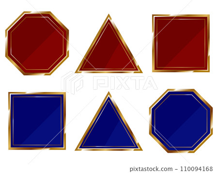 Set of 6 luxurious frames, red & blue 110094168