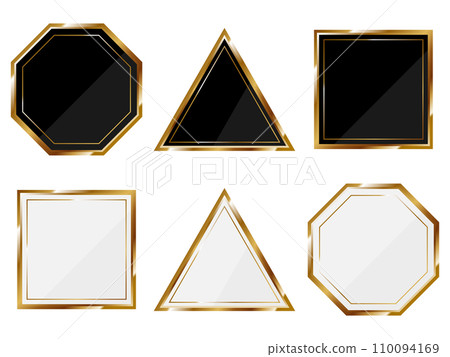 Luxury frame 6 types set black & white 110094169