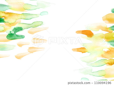 Green and orange watercolor texture background illustration material 110094196
