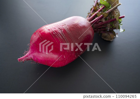 Fresh vegetables - red curly radish 110094265
