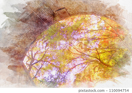 [愛知縣] 春日井市愛氣隧道群水彩畫 110094754