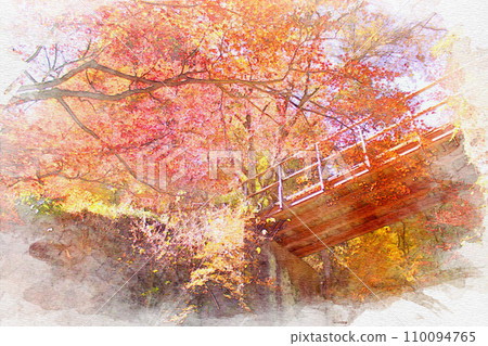 [Aichi Prefecture] Watercolor painting of the scenery around Aiki Tunnels, Kasugai City 110094765