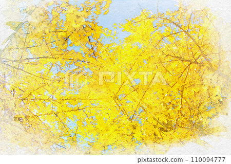 [愛知縣] 稻澤市總武江町銀南公園的水彩畫 110094777