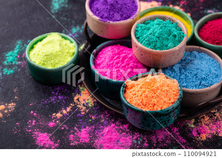 Gulal colors for Indian Holi festival Gulal colors for Indian Holi festival 110094921