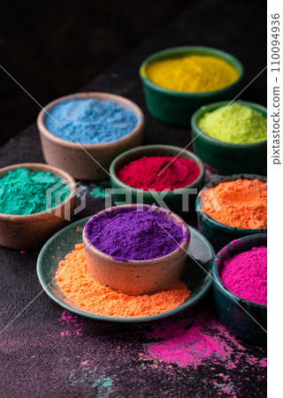 Gulal colors for Indian Holi festival Gulal colors for Indian Holi festival 110094936