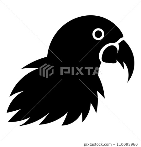 Parrot black vector icon on white background 110095960
