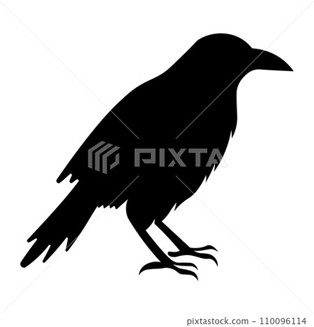 Silhouette Black Raven Vector Black White: стоковая векторная графика (без  лицензионных платежей), 1415966351