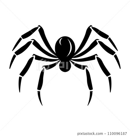 Spider black vector icon on white background 110096187