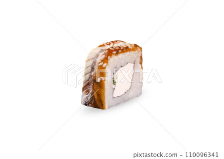 Roll Unagi Philadelphia on a white  background isolated 110096341