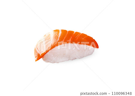 salmon nigiri on a white background isolated salmon nigiri on a white background isolated 110096348