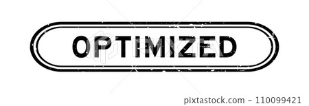 Grunge black optimized word rubber seal stamp on white background Grunge black optimized word rubber seal stamp on white background 110099421