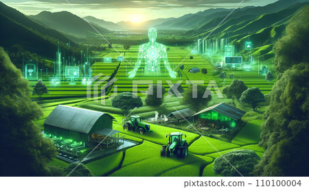 Futuristic countryside part 1 AI image Futuristic countryside part 1 AI image 110100004