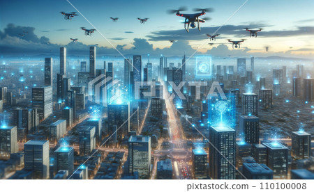 Futuristic city part 3 AI image 110100008