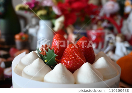 聖誕家庭聚會的小草莓蛋糕 110100488