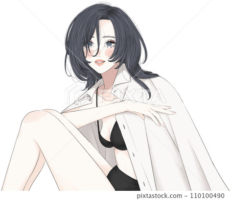 頭髮凌亂的女人 110100490