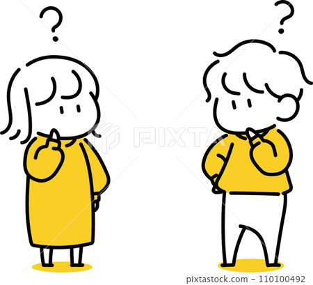 worried and thinking people 110100492