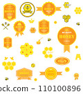 Premium colorful set of honey labels 110100896