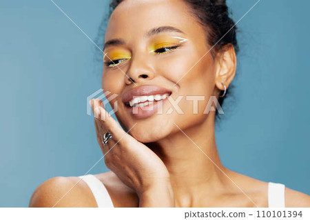Woman beauty curly fashion portrait happiness face skin lifestyle hair african smile american Woman beauty curly fashion portrait happiness face skin lifestyle hair african smile american 110101394