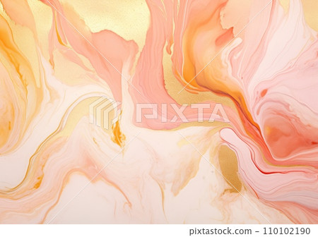Marble ink abstract art from meticulous original painting abstract background . Painting was painted on high quality paper texture to create smooth marble background 110102190