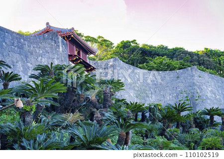 Blue sky and Shuri Castle Zuisenmon, Naha City, Okinawa Prefecture 110102519