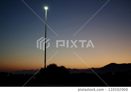 Before dawn street lights Before dawn street lights 110102908