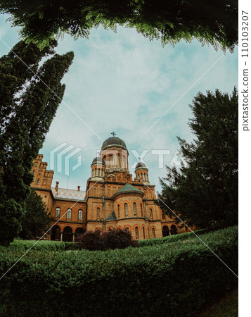 Old Seminarska Church in national Yuriy Fedkovych university of Chernivtsi. Travel destination in Old Seminarska Church in national Yuriy Fedkovych university of Chernivtsi. Travel destination in 110103207