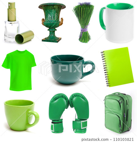 different objects green 110103821