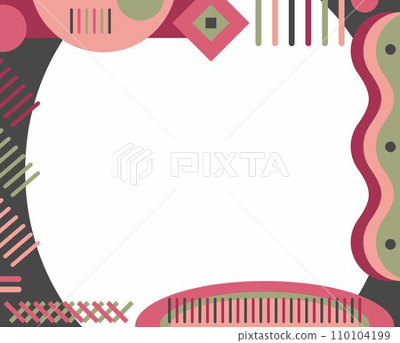 Simple abstract background with doodle shape and line art. Wallpaper design for social media posts. Paper background in minimal trendy flat style with copy space for text. 110104199