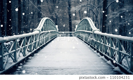 Winter's Beauty, nature's tranquility, snow-covered landscape, lonely tree. Vertical shot. AI-generated content 110104231