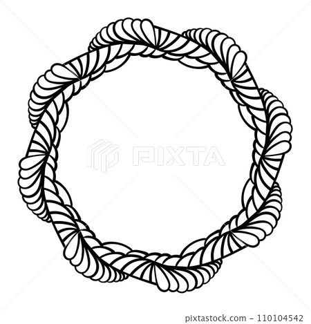Abstract doodle frame. Vector element. 110104542