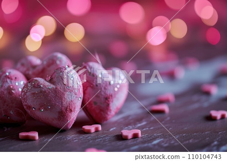 AI-generated content. Valentine's day event card cute and pink style, copy space for text. Generative AI AI-generated content. Valentine's day event card cute and pink style, copy space for text. Generative AI 110104743