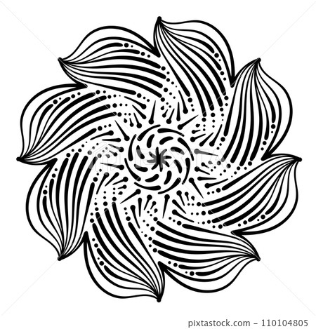 Abstract ornament. Mandala pattern. elegant lace doodle vector illustration. Abstract ornament. Mandala pattern. elegant lace doodle vector illustration. 110104805
