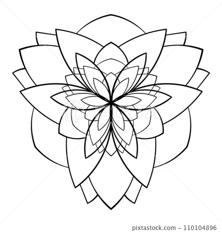 Floral decorative elements. Elegant doodle pattern. Vector illustration. 110104896