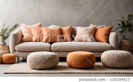 Modern interior design. Cozy and comfortable living room details. Modern interior design. Cozy and comfortable living room details. 110104927
