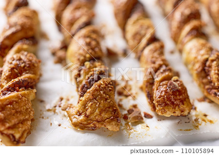 close up of freshly baked pastries close up of freshly baked pastries 110105894