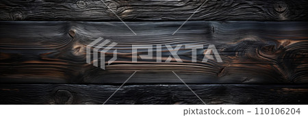 Panoramic banner of burned wood texture, charred black timber background. Abstract pattern of dark burnt scorched tree. Concept of charcoal, coal, grill, vintage, wallpaper, firewood Panoramic banner of burned wood texture, charred black timber background. Abstract pattern of dark burnt scorched tree. Concept of charcoal, coal, grill, vintage, wallpaper, firewood 110106204