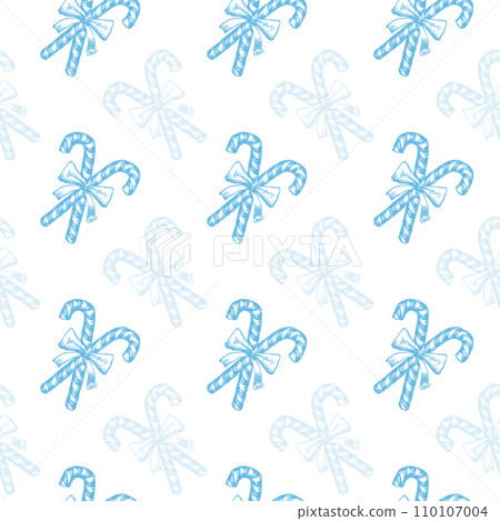 Blue and White Peppermint Candy Cane Sticks Vector Seamless Pattern. Festive Xmas Wrapping Paper or Scrapbook Blue and White Peppermint Candy Cane Sticks Vector Seamless Pattern. Festive Xmas Wrapping Paper or Scrapbook 110107004