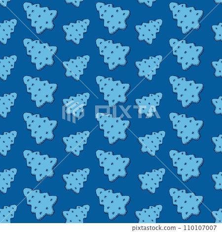 Blue Xmas Sweets Seamless Pattern for Christmas Holiday Scrapbooking or Gift Wrapping Papers. Xmas Texture with Pine Tree Cookies or Biscuits Blue Xmas Sweets Seamless Pattern for Christmas Holiday Scrapbooking or Gift Wrapping Papers. Xmas Texture with Pine Tree Cookies or Biscuits 110107007