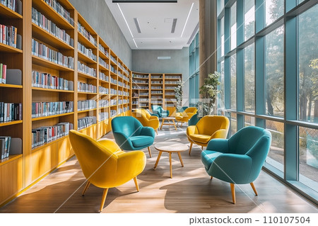 時尚圖書館/書店的圖像“AI 生成圖像” 時尚圖書館/書店的圖像“AI 生成圖像” 110107504