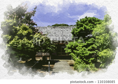 水彩風格小浜定禪寺 福井縣小浜市 水彩風格小浜定禪寺 福井縣小浜市 110108085