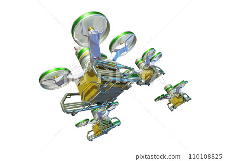 Drone delivery image (formation flight / transparent material version) Drone delivery image (formation flight / transparent material version) 110108825