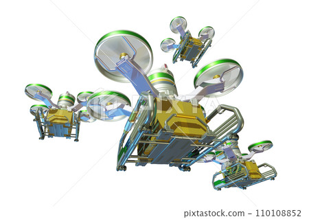 Drone delivery image (formation flight, white background) 110108852