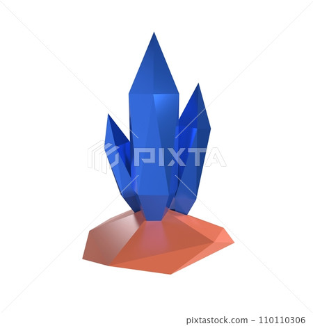 Blue Crystal isolated on white background Blue Crystal isolated on white background 110110306