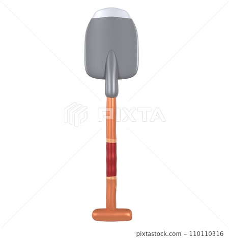 Dirt Mover Shovel isolated on white background Dirt Mover Shovel isolated on white background 110110316