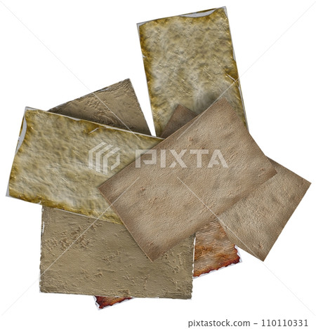Old Papers isolated on white background 110110331