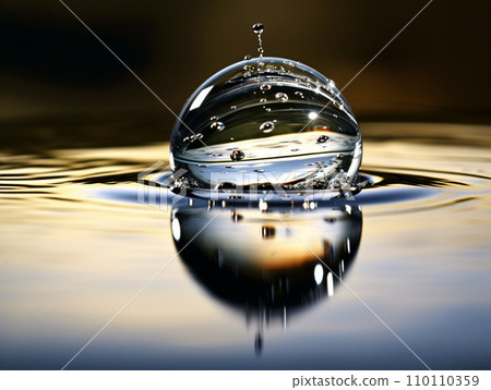 Rain Illustration of dripping water droplets 110110359
