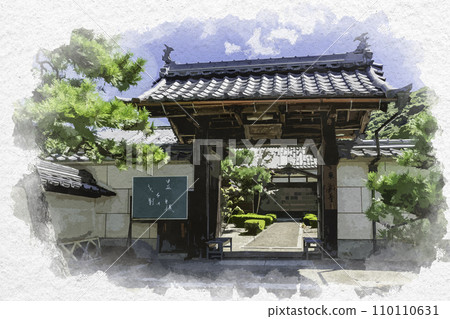 水彩風格小浜東光寺 福井縣小浜市 110110631