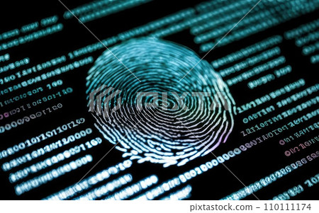 Advanced Biometric Security: Digital Fingerprint Scanning Interface  110111174