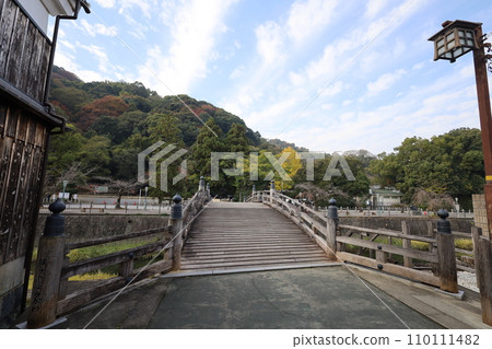 八幡山，八幡神社，秋天的石清水八幡神社，神德，行走， 110111482