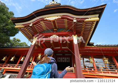 Hachiman-san in Yahata, Hachiman Shrine, Iwashimizu Hachiman Shrine in autumn, divine virtues, walking, Hachiman-san in Yahata, Hachiman Shrine, Iwashimizu Hachiman Shrine in autumn, divine virtues, walking, 110111514